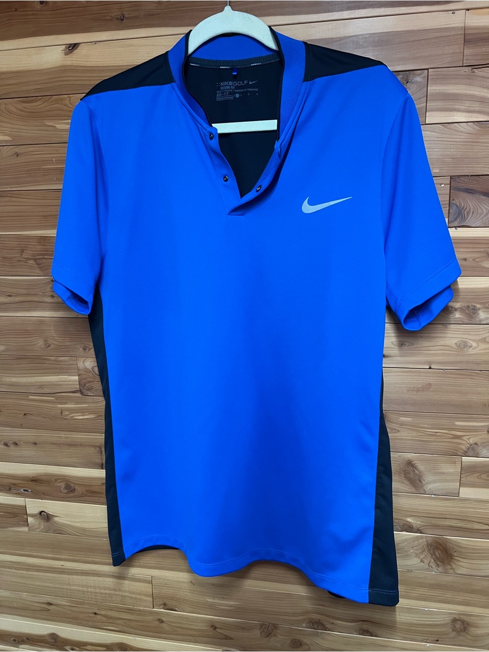Nike Men’s Royal Blue and Black Golf Polo - Picture 1 of 3
